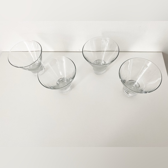 Vintage Midcentury Scandinavian Stemless Martini Glasses - Set of 4 - Picture 8 of 11